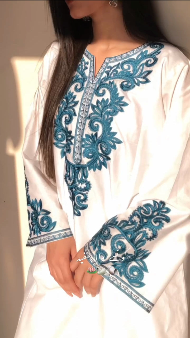 White Elegant Embroidered 2Pc