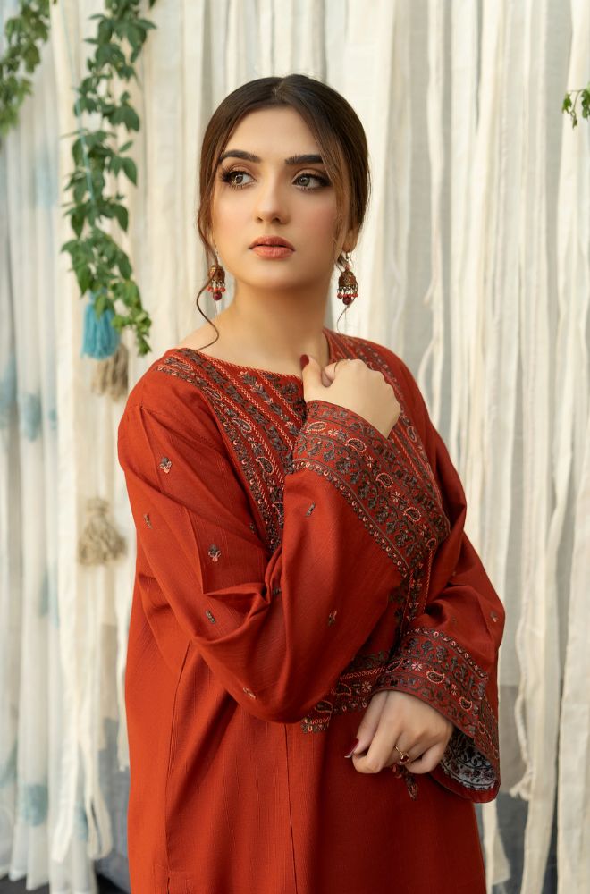 URGE - 3PC DHANAK EMBROIDERED BA-W113