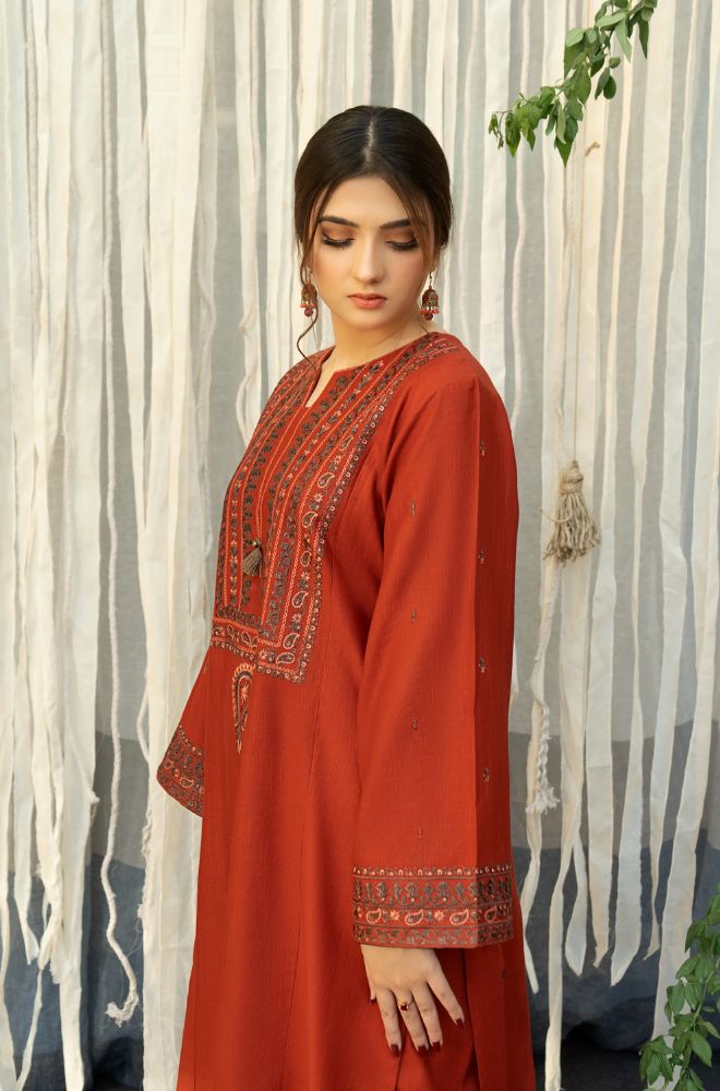 URGE - 3PC DHANAK EMBROIDERED BA-W113
