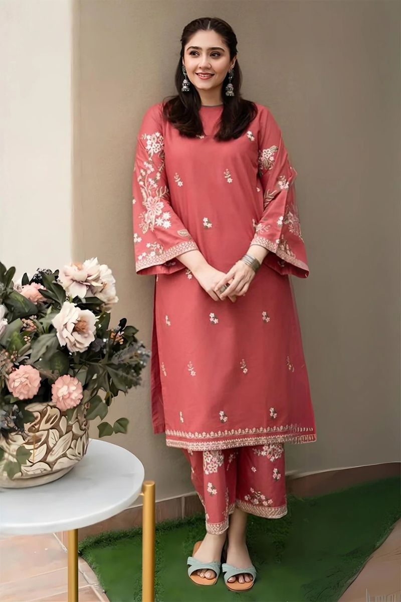 URGE - 2PC LAWN EMBROIDERED BA-128