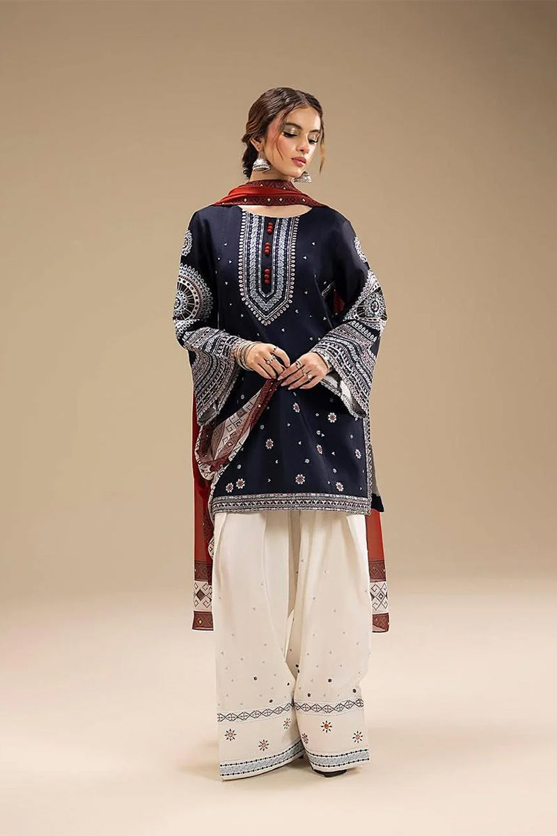JAZMIN - 3PC DHANAK EMBROIDERED BA-W167
