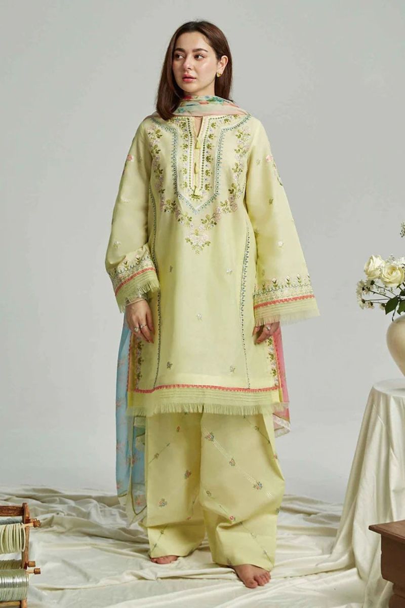 ZARA SHAH JHAN- 3PC LAWN EMBROIDERED BA-117