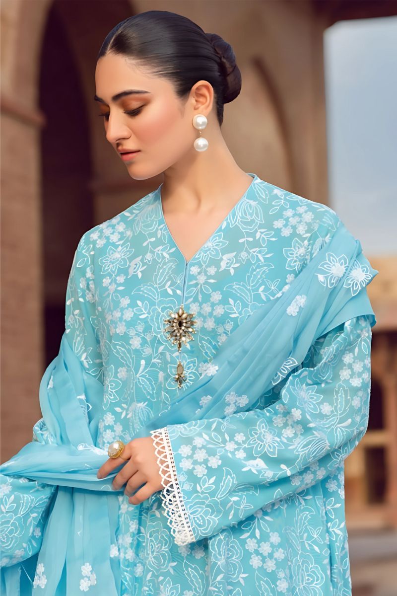 MARIA B - 3PC LAWN EMBROIDERED BA-55