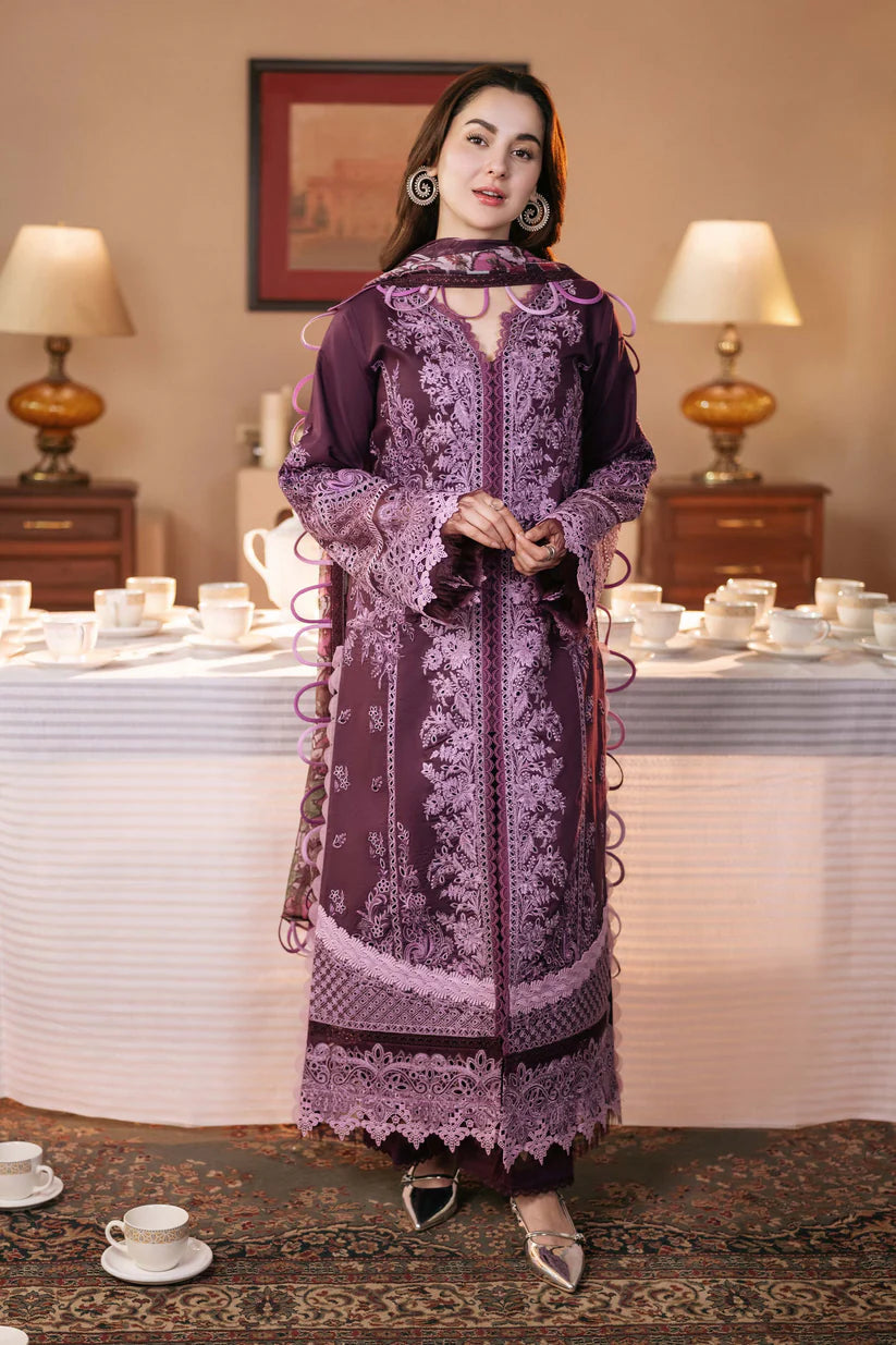 Dhanak 3 Pcs Sequence Embroidered Shirt With Dhanak Embroidered Shawl And Dhanak Trouser-Adr-4152