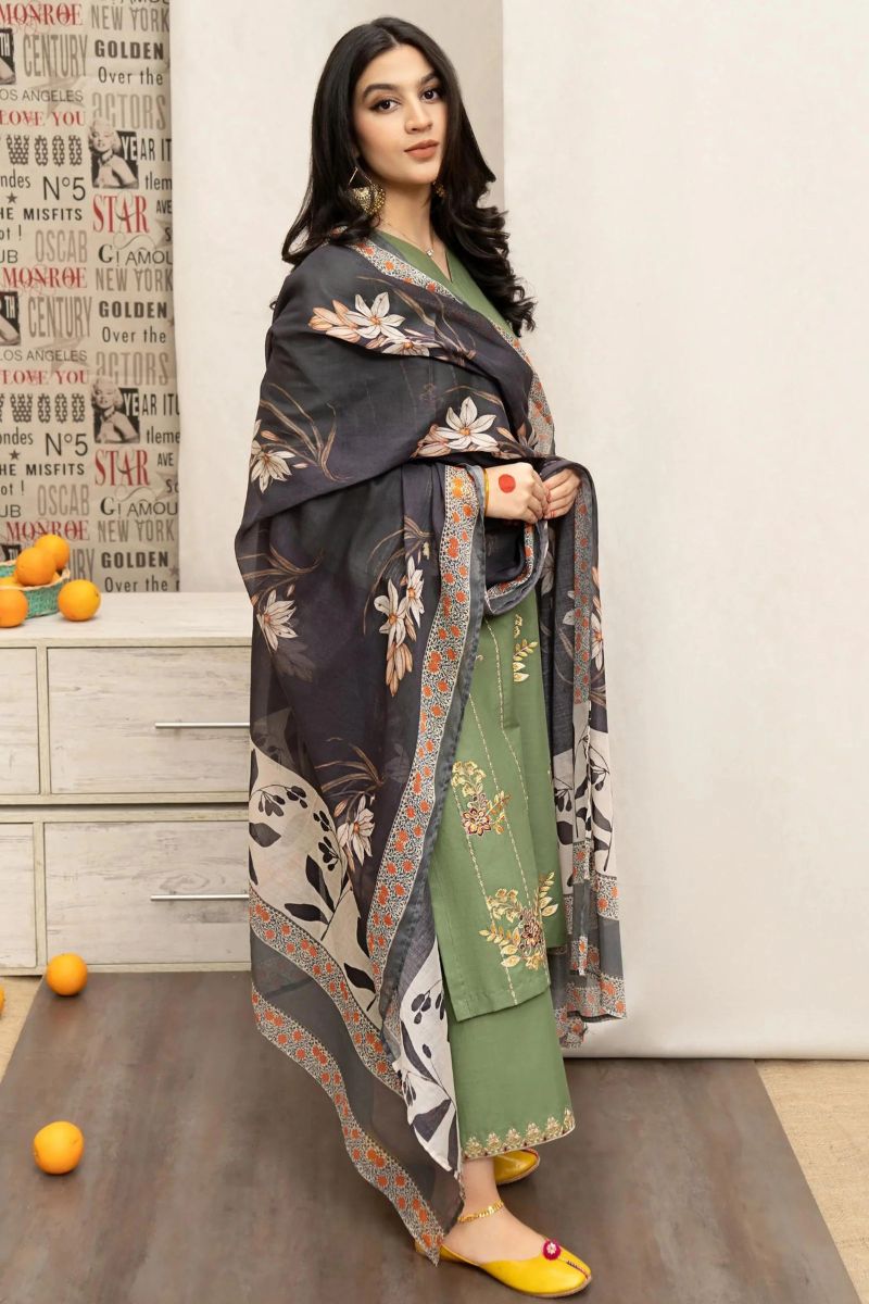 URGE- 3PC LAWN EMBROIDERED BA-114