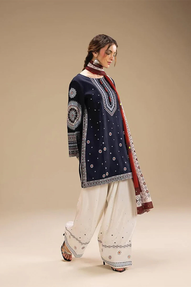 JAZMIN - 3PC DHANAK EMBROIDERED BA-W167