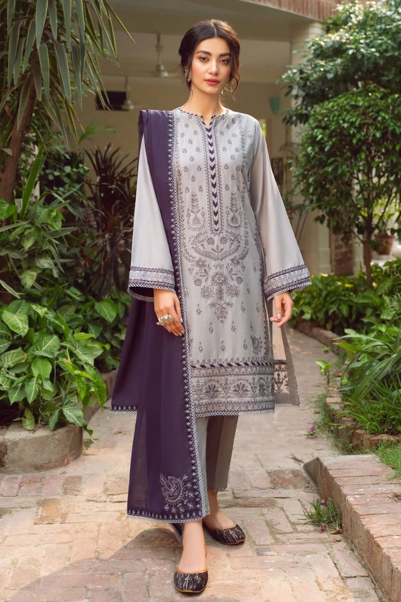 JAZMIN- 3PC LAWN EMBROIDERED BA-34