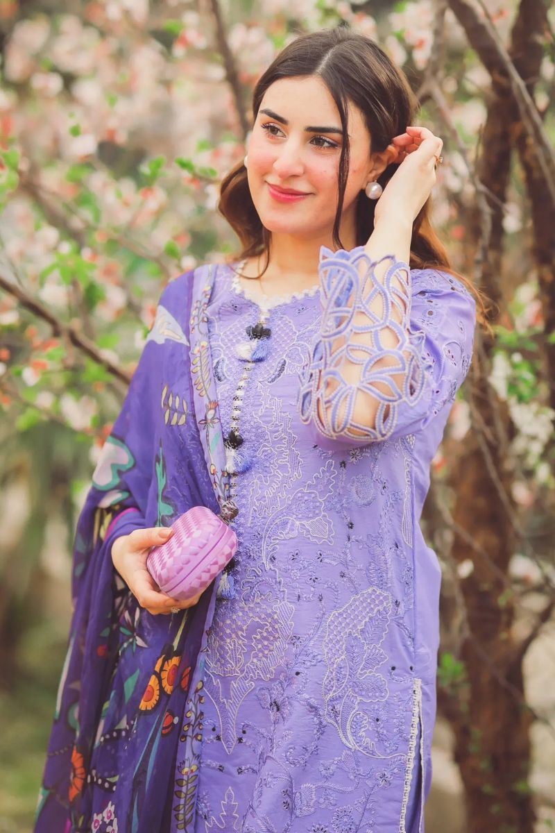 MUSHQ - 3PC LAWN EMBROIDERED BA-94
