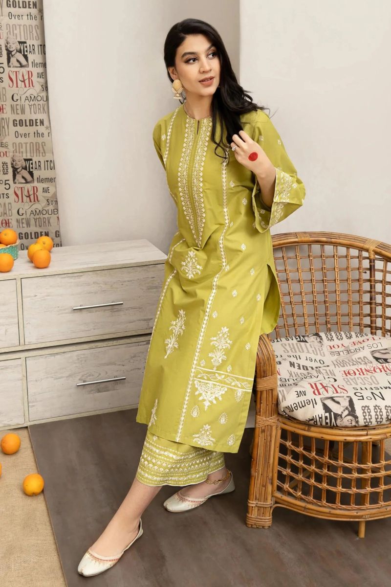 URGE- 3PC LAWN EMBROIDERED BA-110