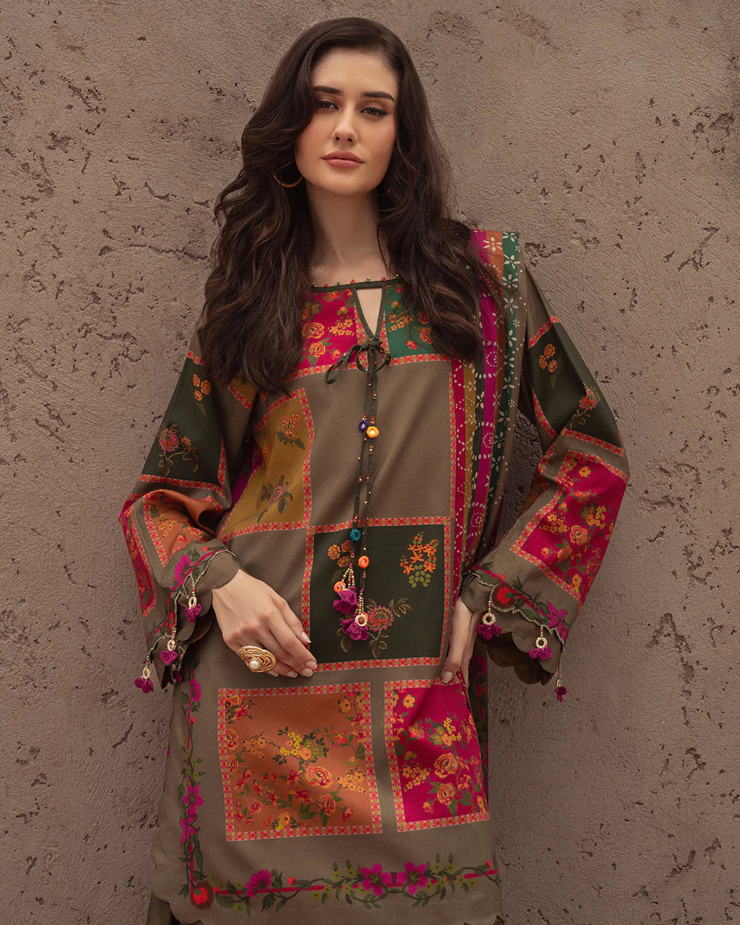 Charizma - Winter 3PC Karandi Digital Print Dress - 1170