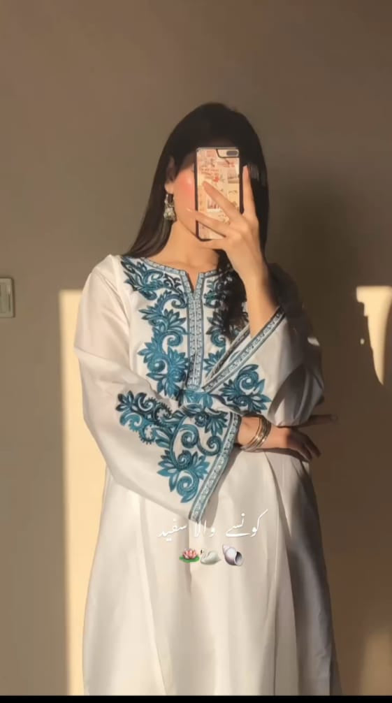 White Elegant Embroidered 2Pc