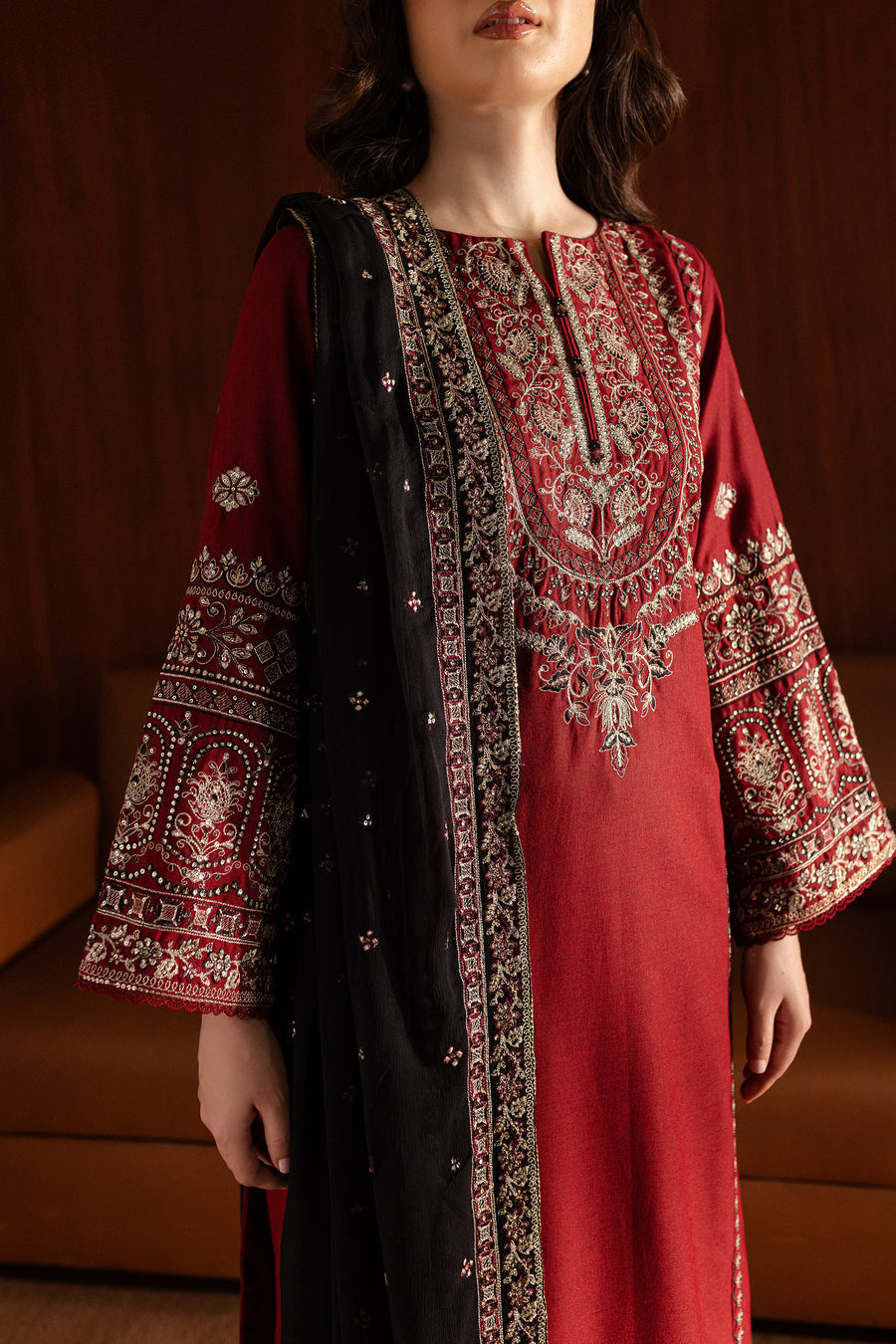 Lamar 3Pc - Embroidered Lawn Dress