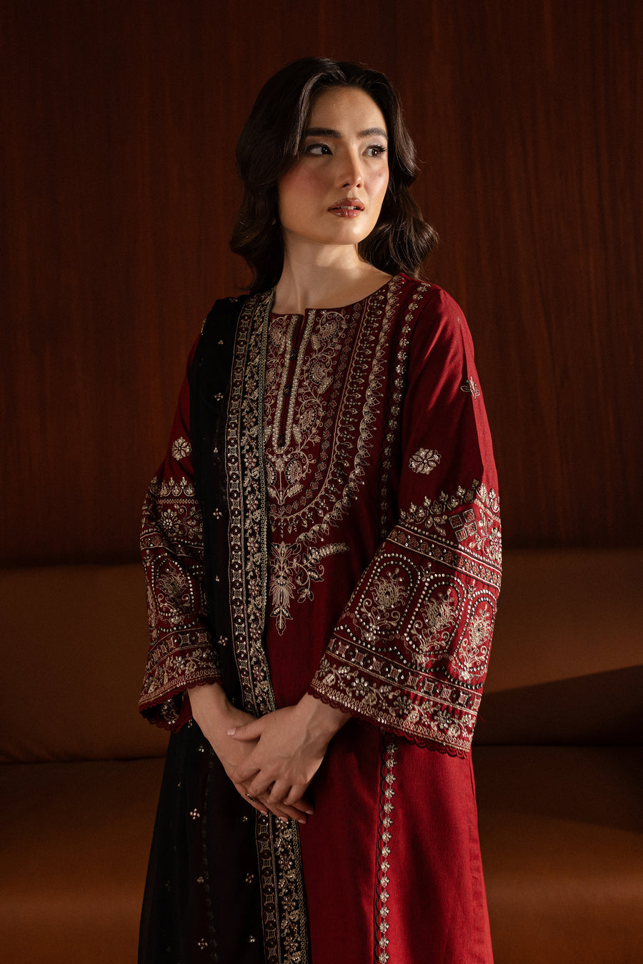 Lamar 3Pc - Embroidered Lawn Dress