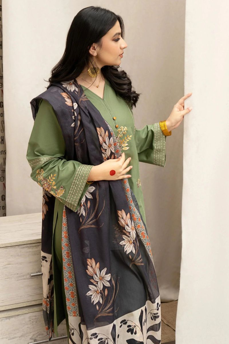 URGE- 3PC LAWN EMBROIDERED BA-114