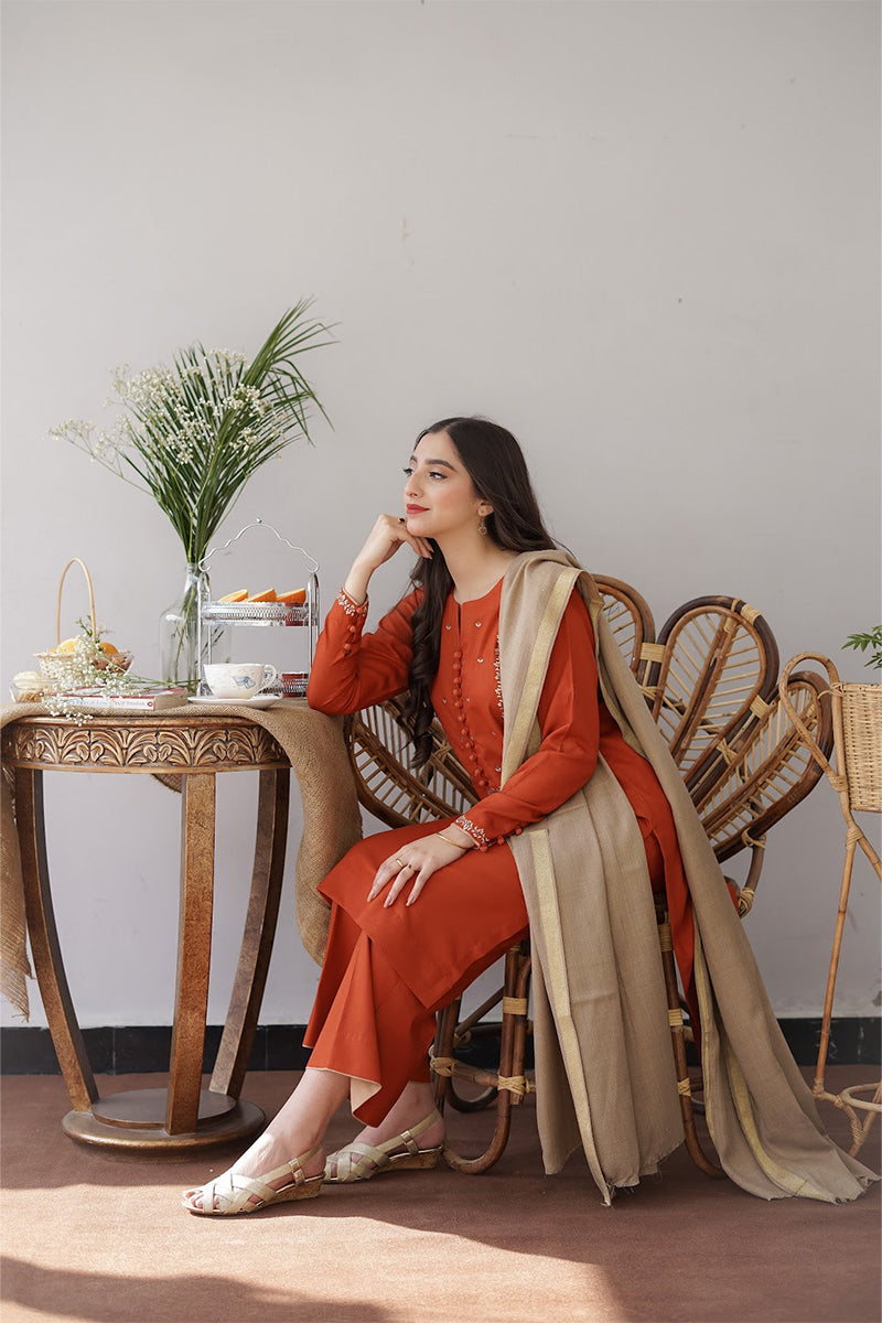 AISLING - 3PC DHANAK EMBROIDERED BA-W165