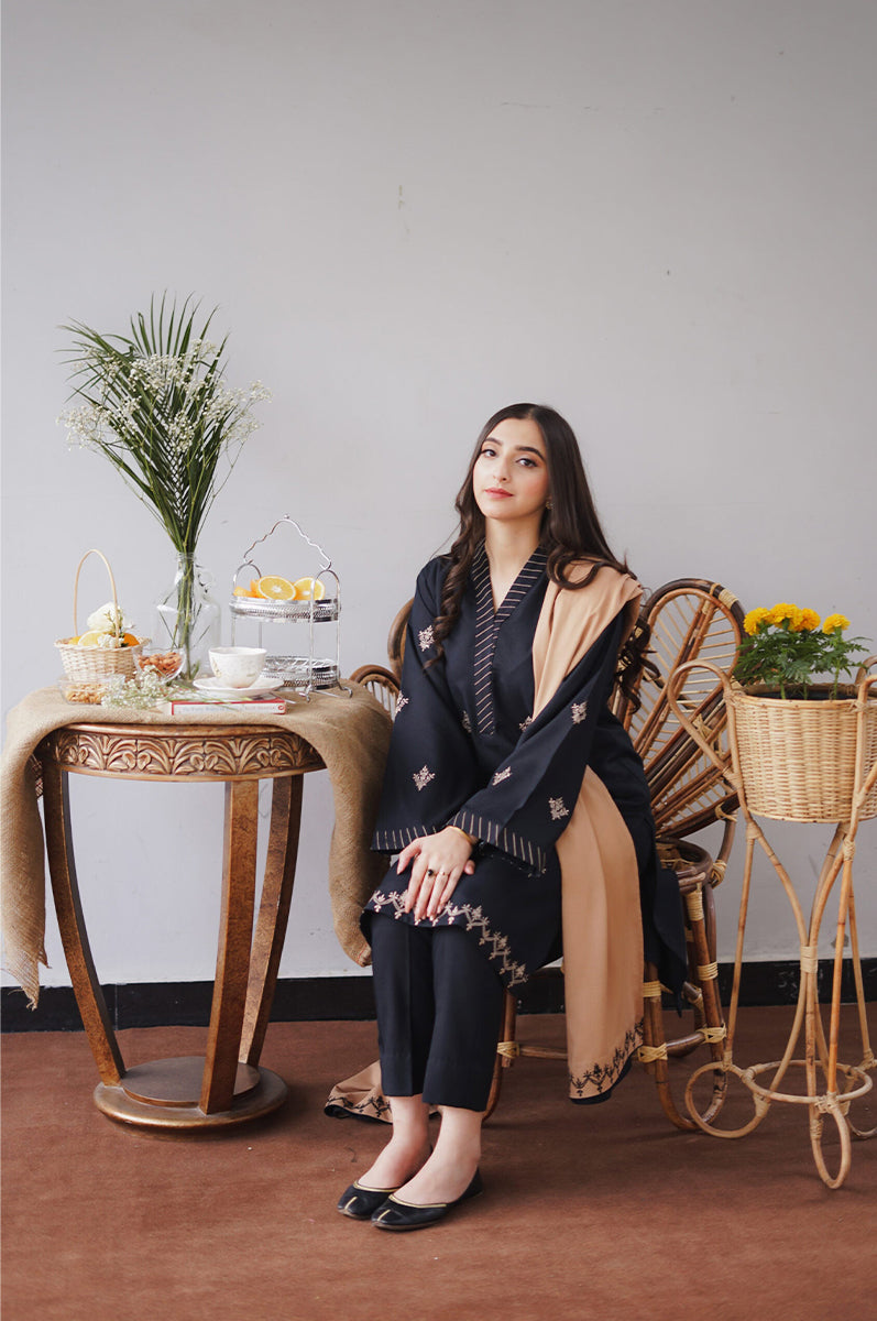 AISLING - 3PC DHANAK EMBROIDERED BA-W163