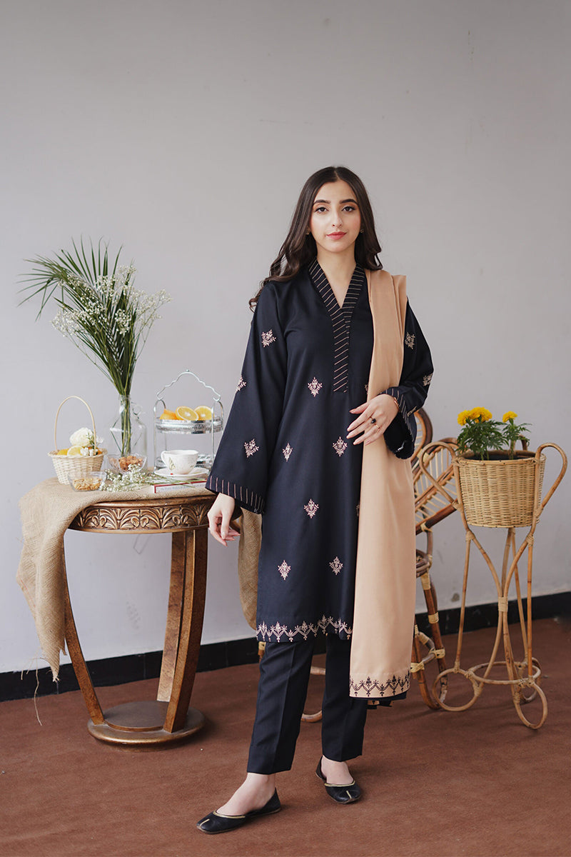 AISLING - 3PC DHANAK EMBROIDERED BA-W163