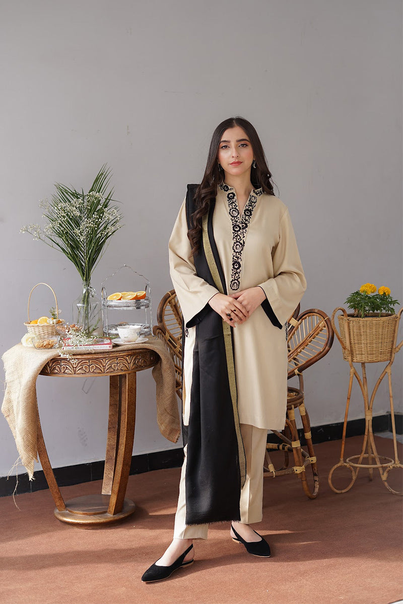 AISLING - 3PC DHANAK EMBROIDERED BA-W164