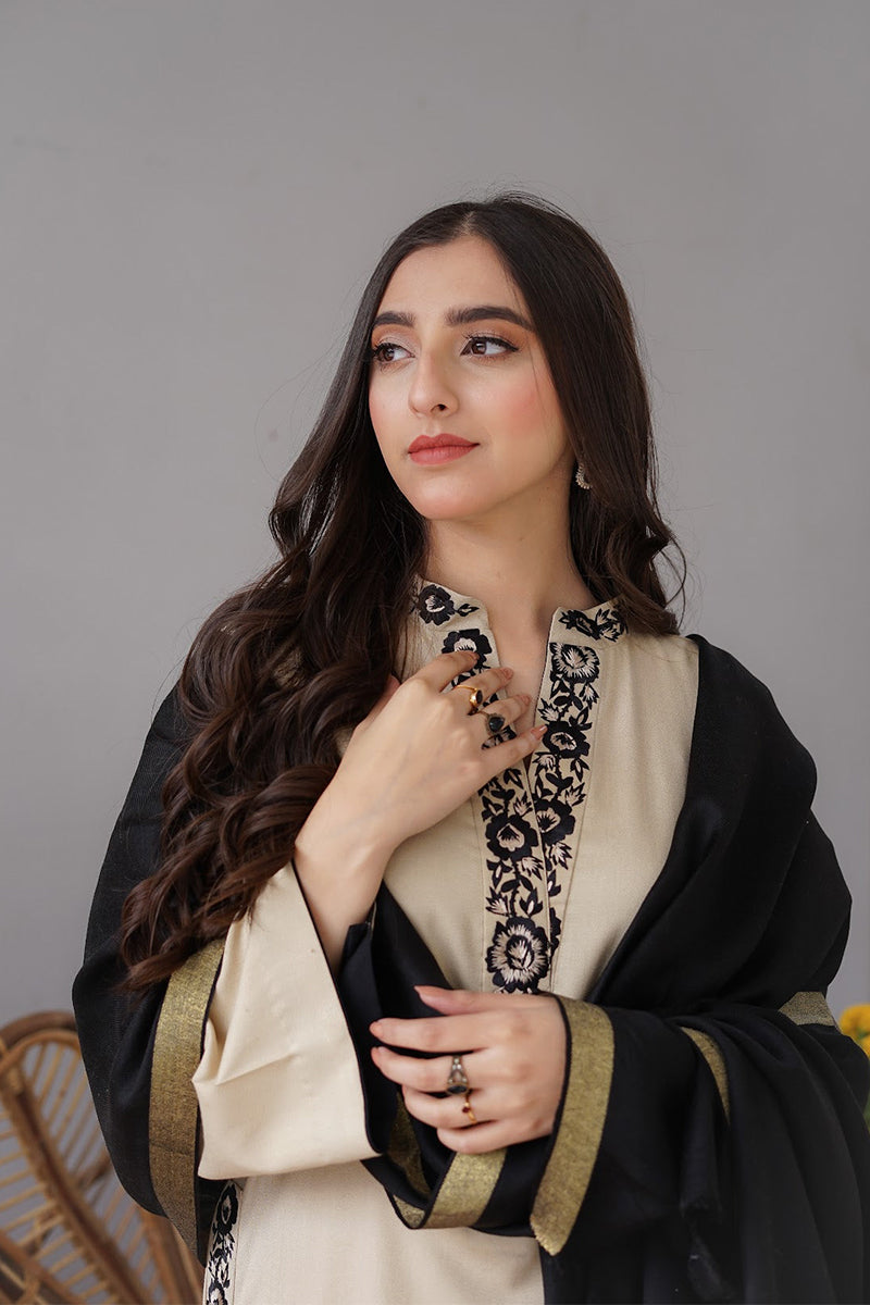 AISLING - 3PC DHANAK EMBROIDERED BA-W164