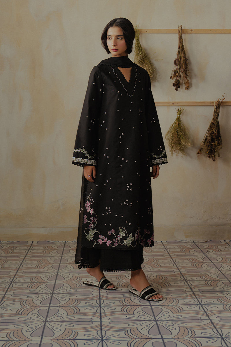 ZIVA - 3PC DHANAK EMBROIDERED FL-W203