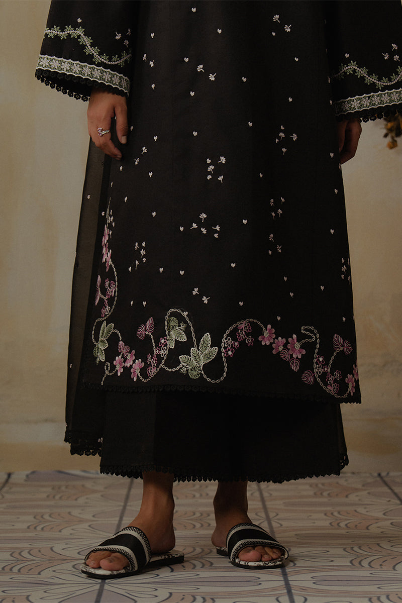 ZIVA - 3PC DHANAK EMBROIDERED FL-W203