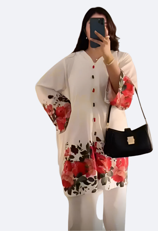 Partywear printed silk