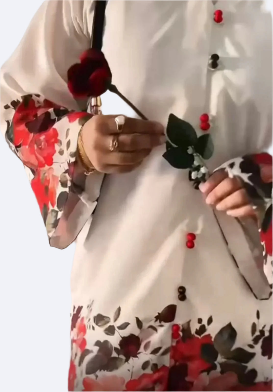 Partywear printed silk