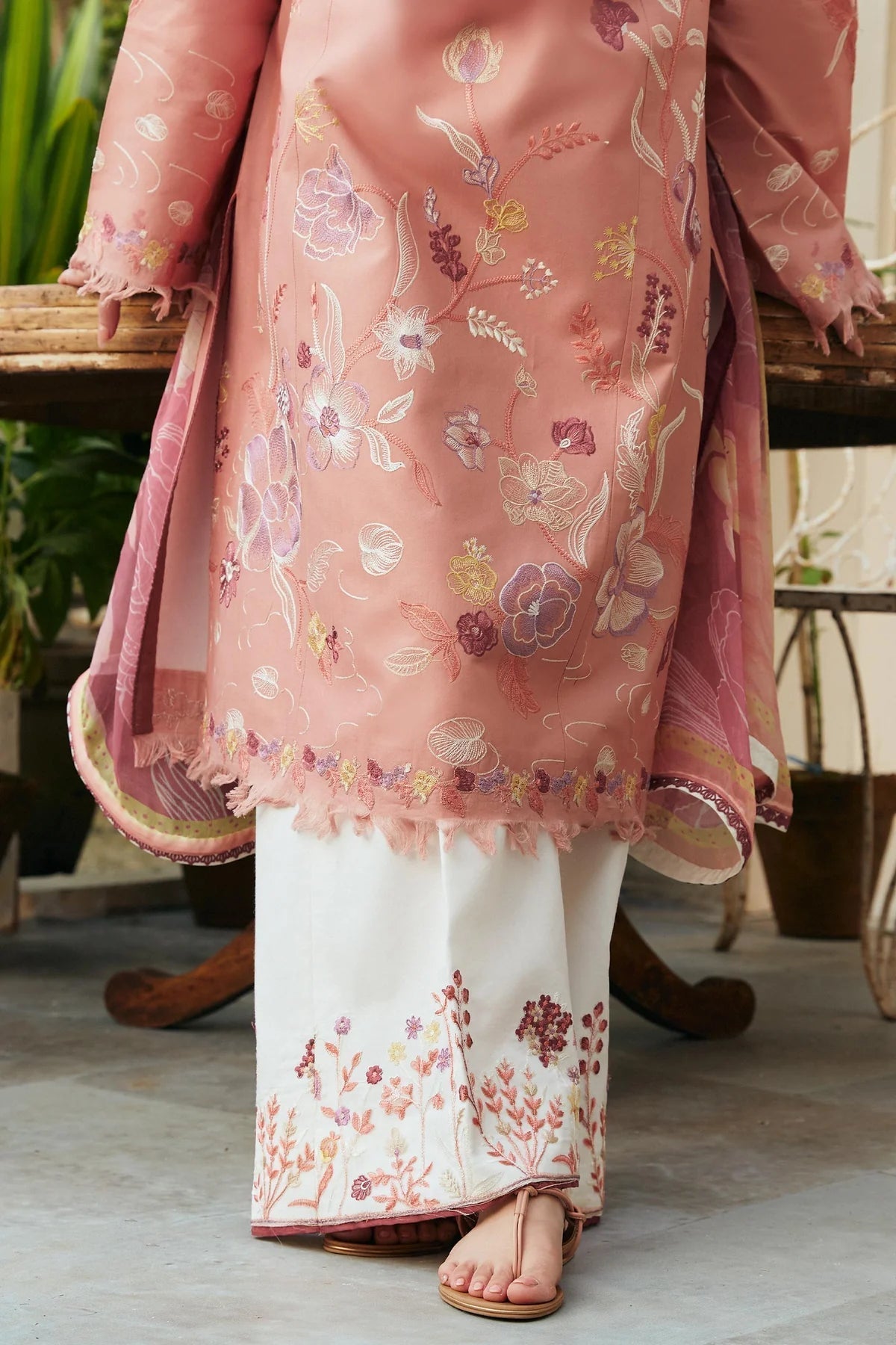 ZARA SHAH JAHAN - 3PC DHANAK EMBROIDERED BA-W89