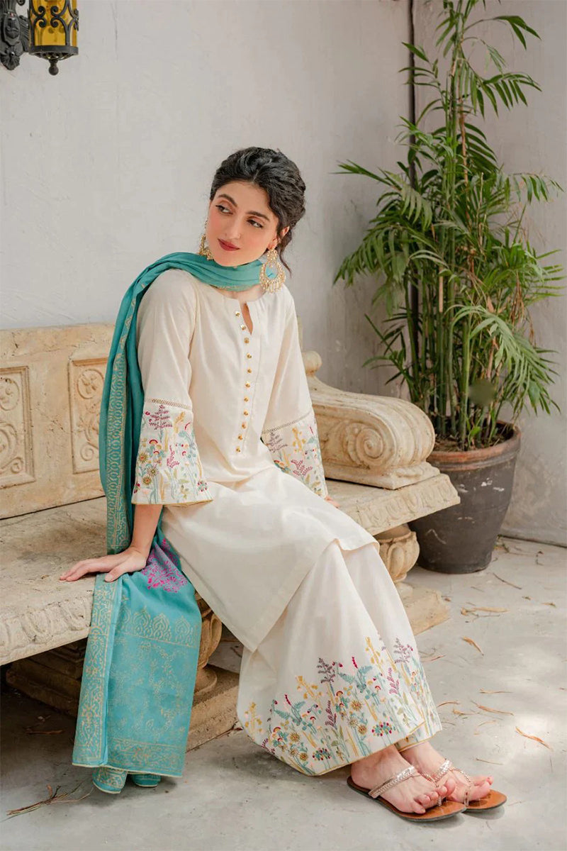 KASTOOR - 3PC DHANAK EMBROIDERED BA-W92