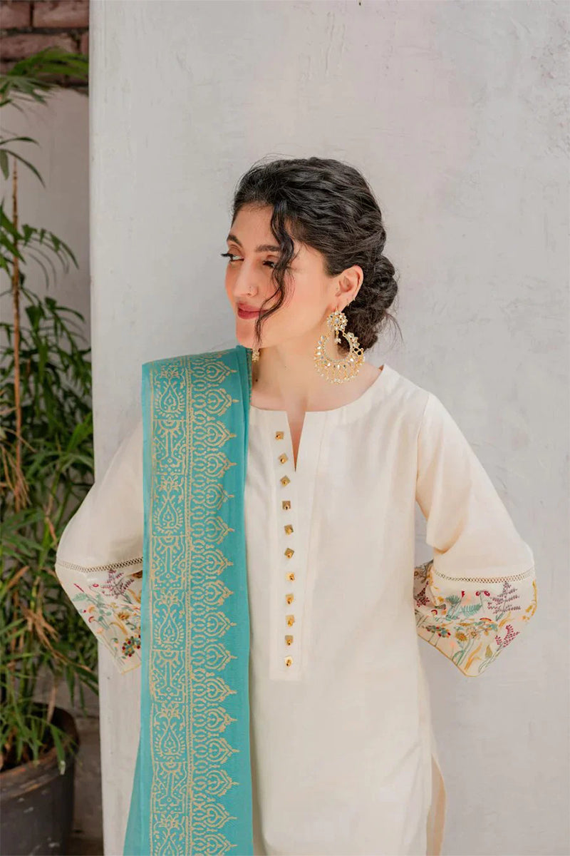 KASTOOR - 3PC DHANAK EMBROIDERED BA-W92