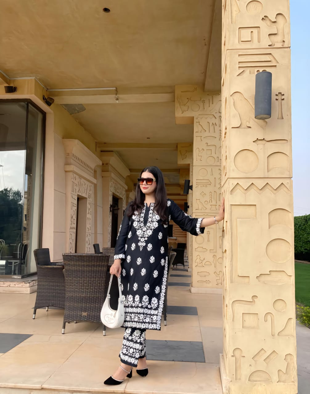 Indian Chikankari Embossed 2Pc