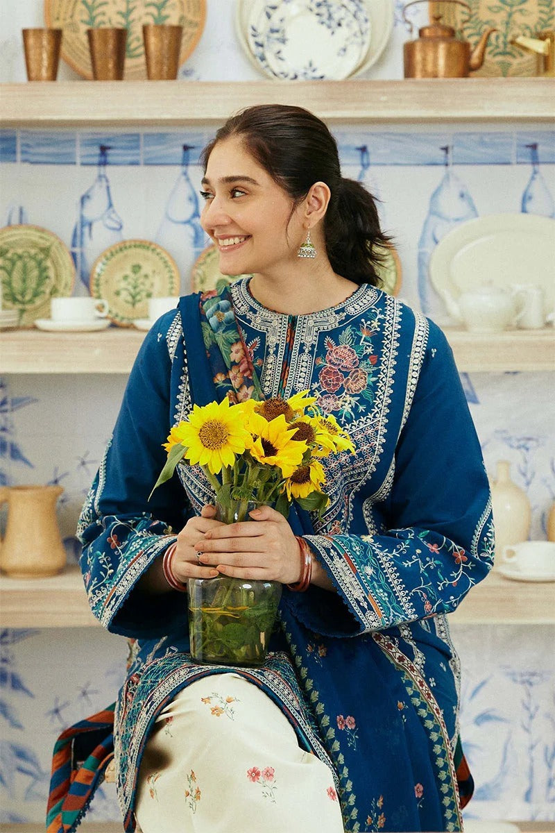 ZARA SHAH JAHAN - 3PC LAWN EMBROIDERED BA-131