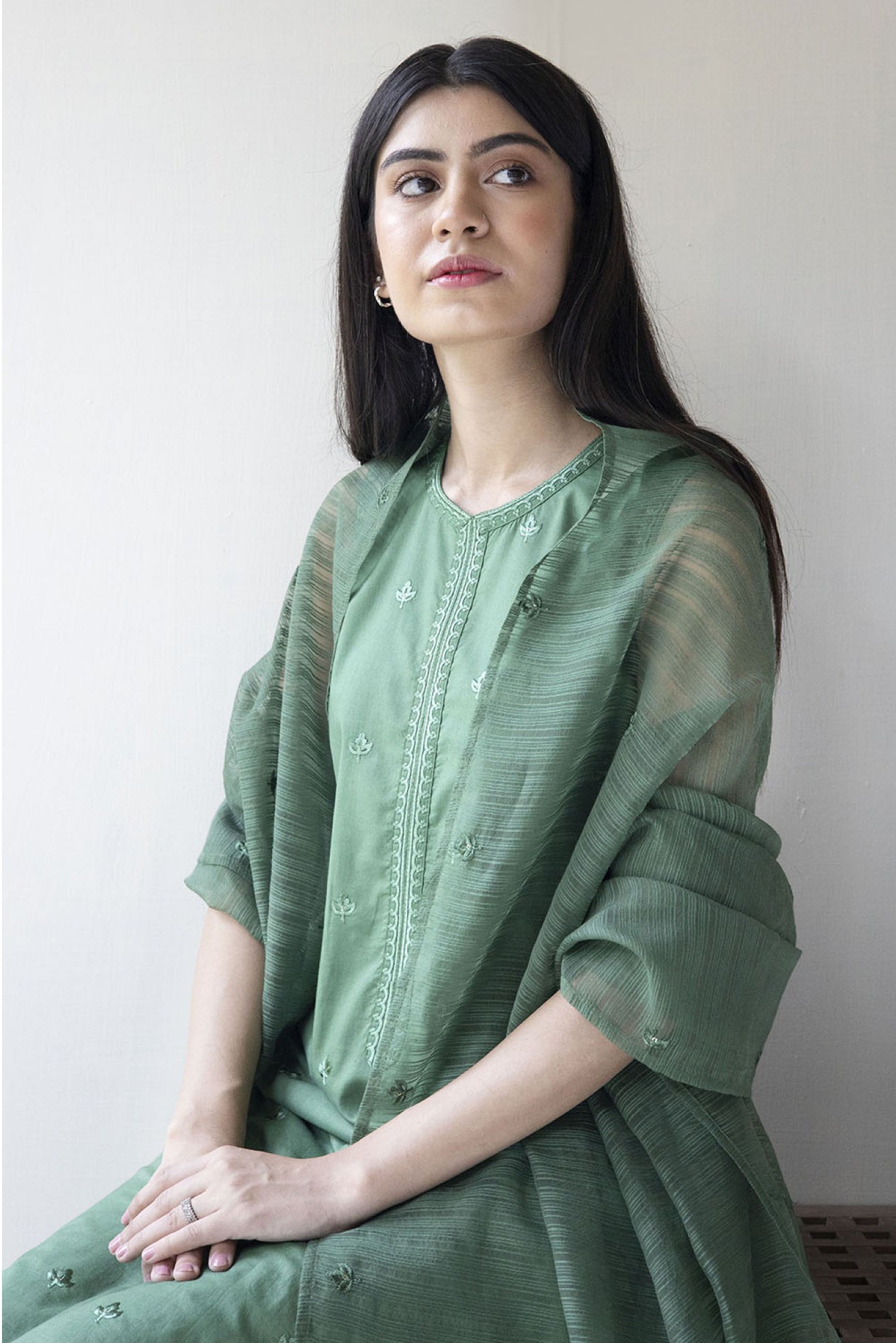 DYOT - 3PC DHANAK EMBROIDERED BA-W23