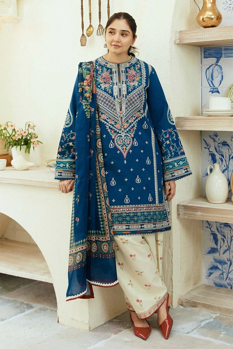 ZARA SHAH JAHAN - 3PC DHANAK EMBROIDERED BA-W131
