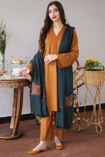 AISLING - 3PC DHANAK EMBROIDERED BA-W09