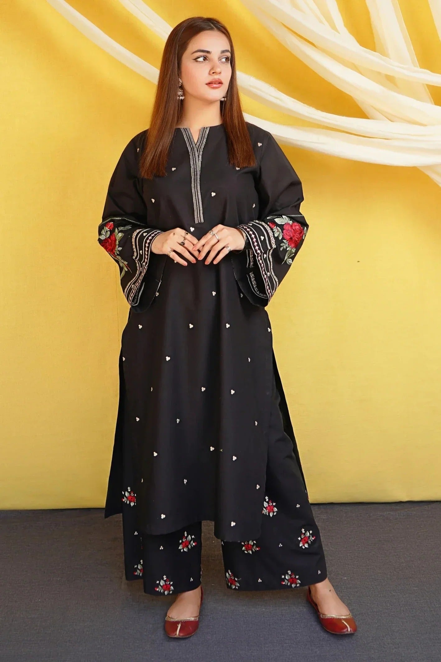 URGE - 2PC DHANAK EMBROIDERED BA-W132