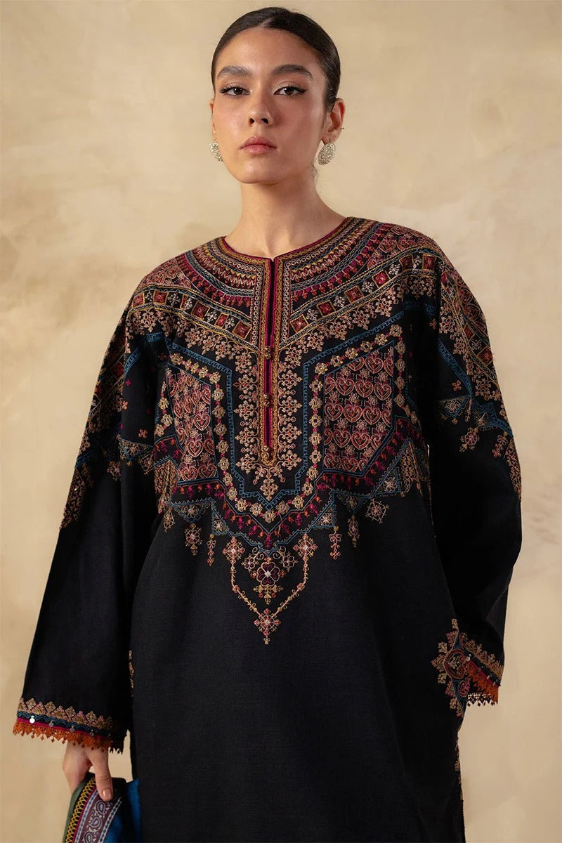ZARA SHAH JAHAN - 3PC DHANAK EMBROIDERED BA-W143