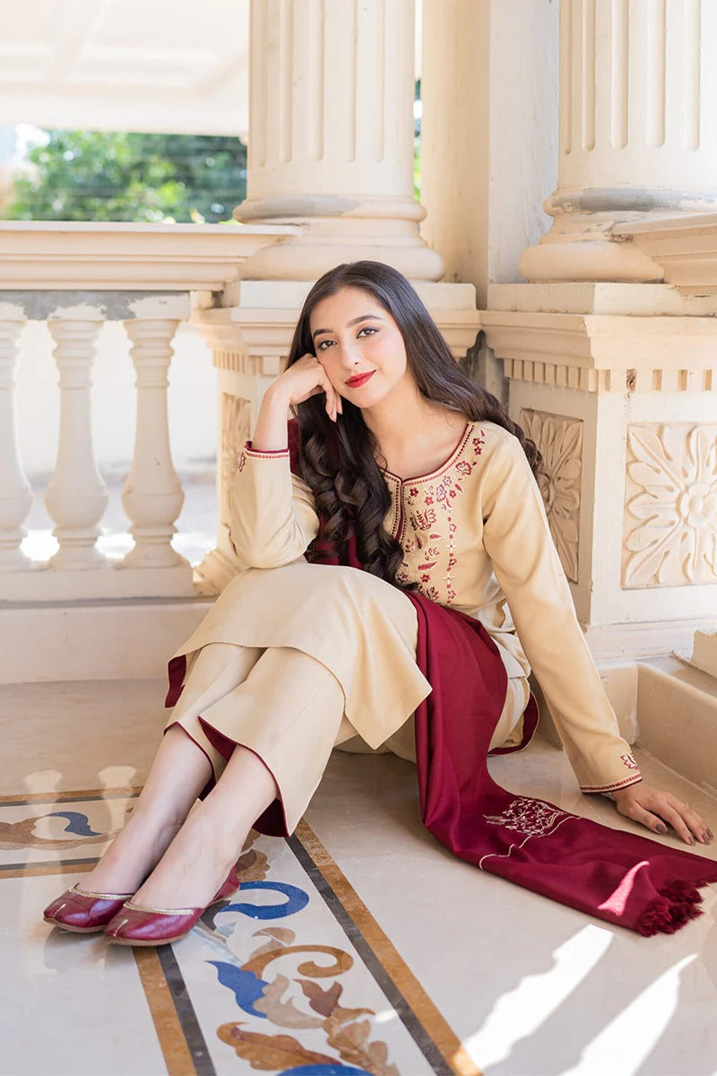 AISLING - 3PC DHANAK EMBROIDERED BA-W72