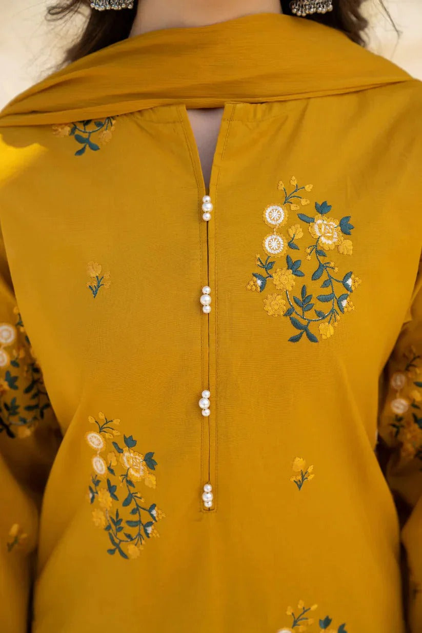 BAROQUE - 3PC DHANAK EMBROIDERED BA-W95