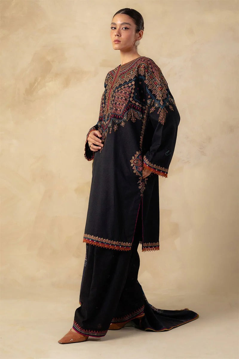 ZARA SHAH JAHAN - 3PC DHANAK EMBROIDERED BA-W143