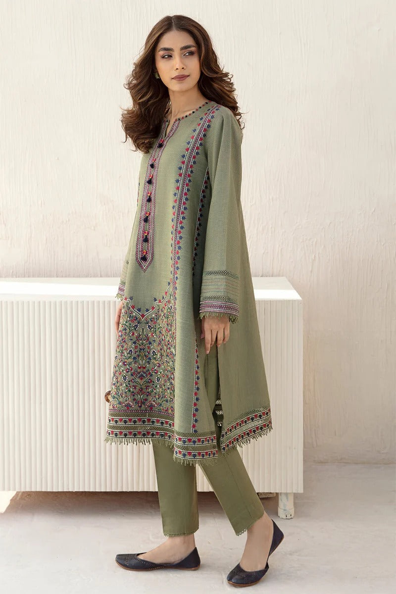 JAZMIN - 3PC DHANAK EMBROIDERED BA-W60