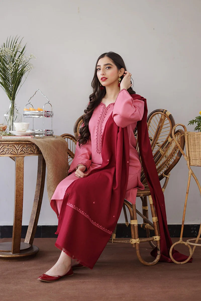 AISLING - 3PC DHANAK EMBROIDERED BA-W161
