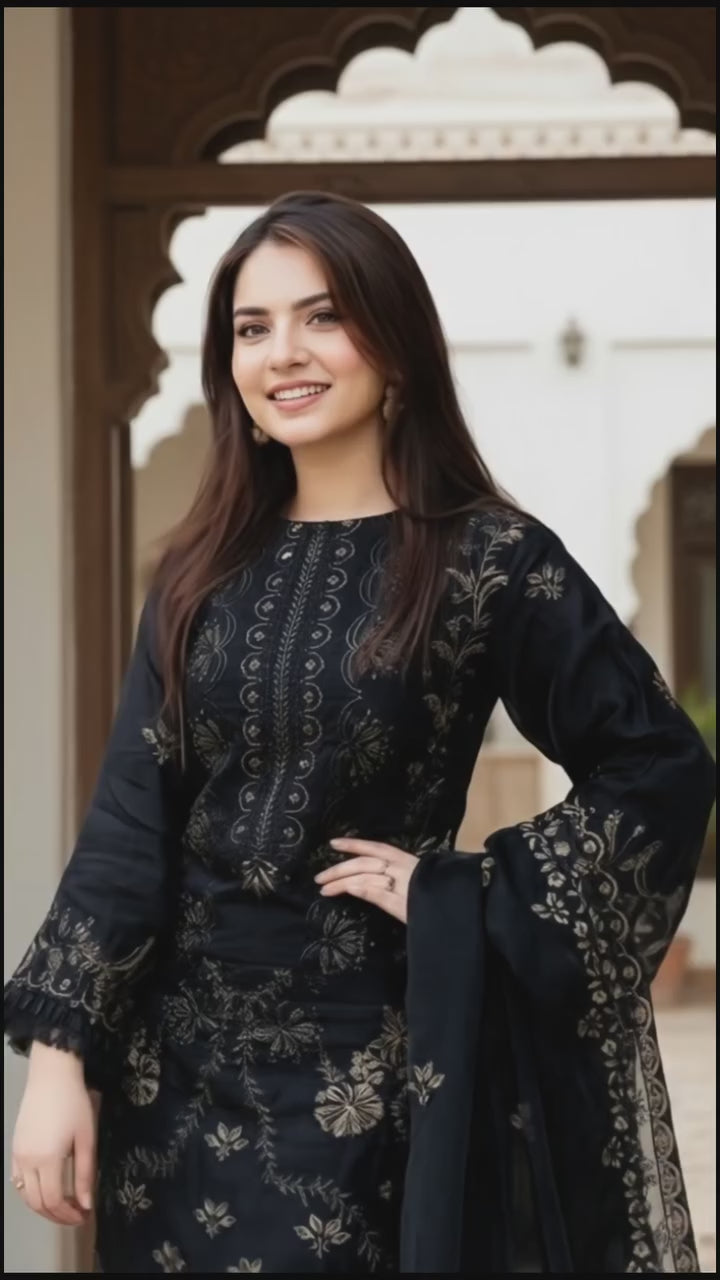 Linen 3PC Embroidered-842