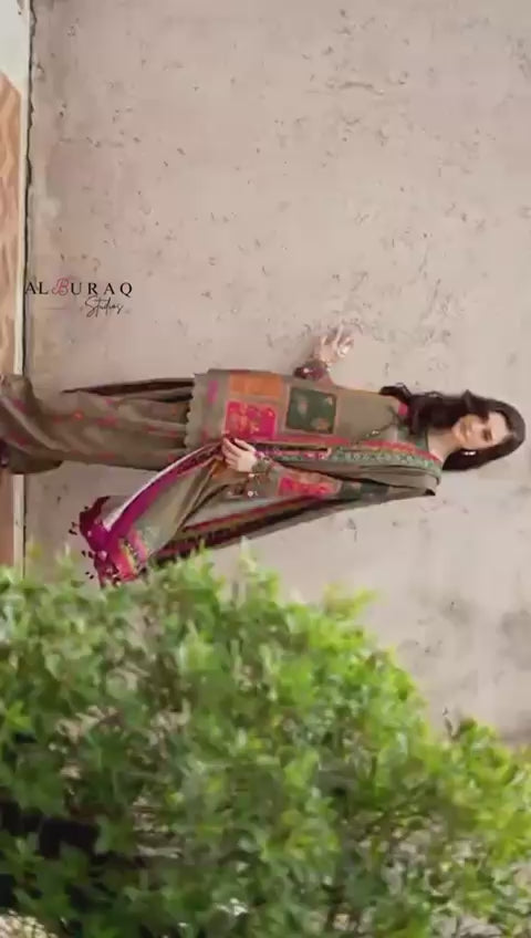 Charizma - Winter 3PC Karandi Digital Print Dress - 1170